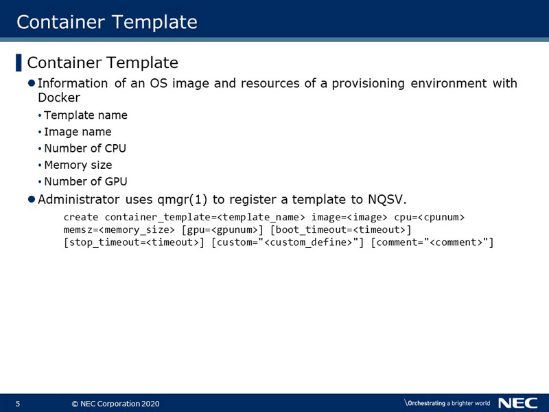 Container Template